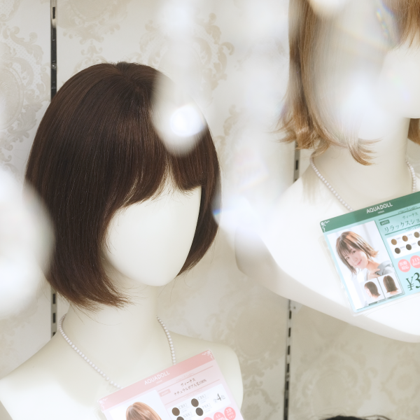 ウィッグのサイズ調整写真