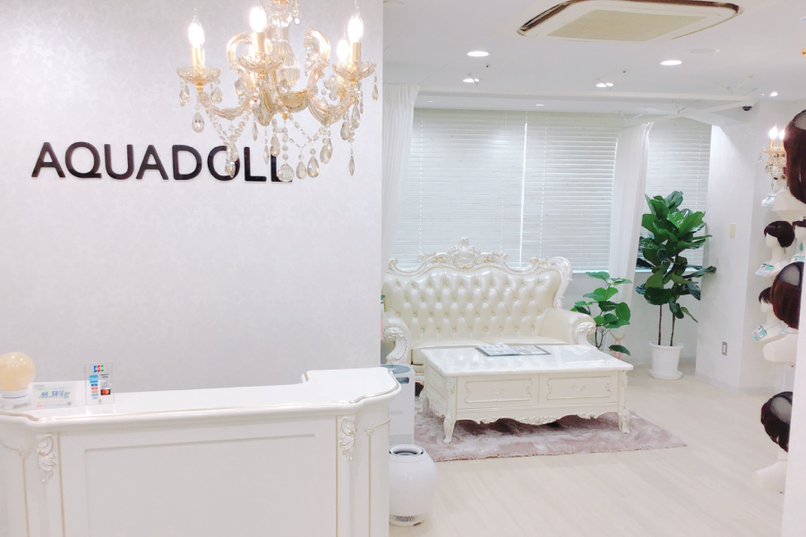 ウィッグ専門店AQUADOLL名古屋サロン店内写真