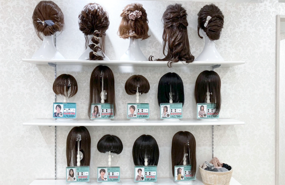 ウィッグ専門店アクアドールの店内写真