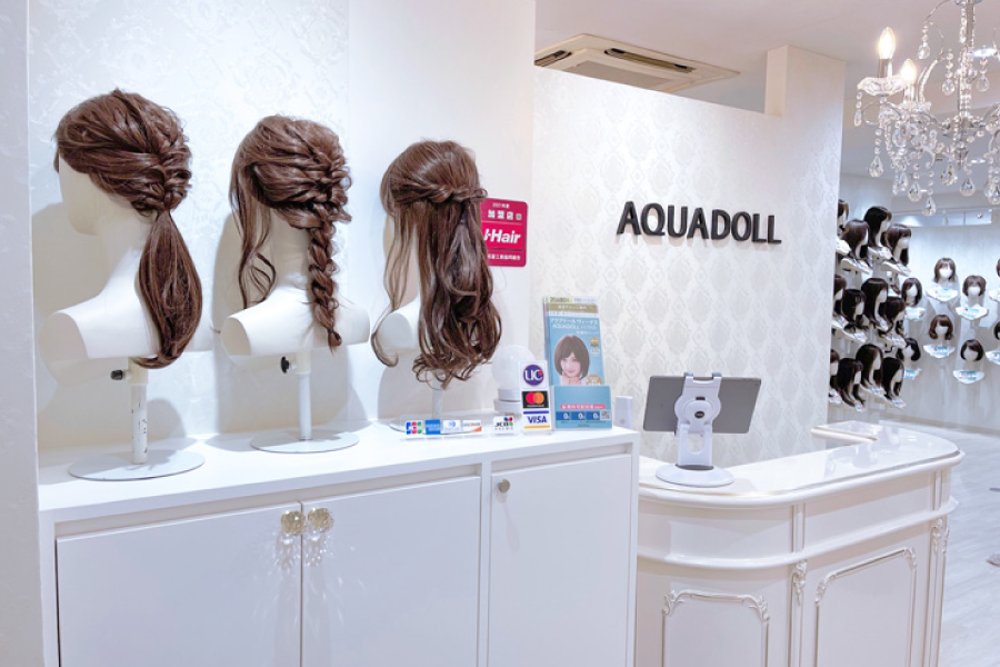 ウィッグ専門店AQUADOLL仙台サロン店内写真
