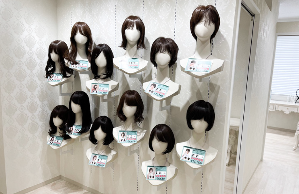 ウィッグ専門店アクアドールの店内写真