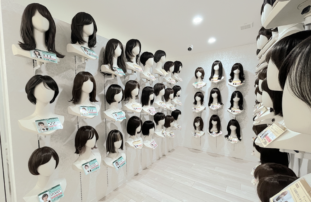 ウィッグ専門店アクアドールの店内写真