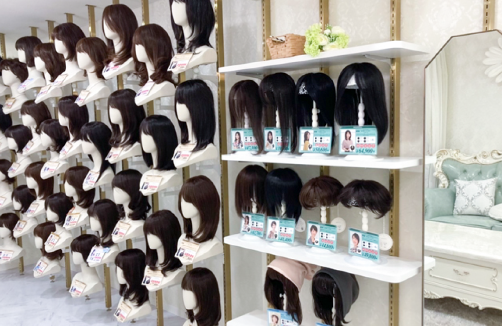 ウィッグ専門店アクアドールの店内写真